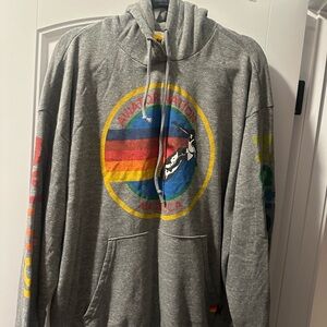 Grey aviator nation logo hoodie